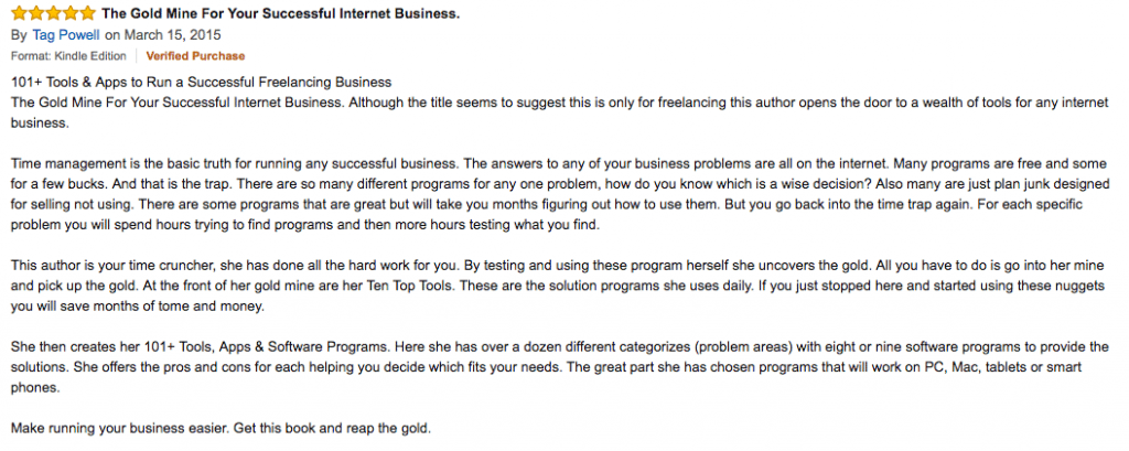 Review from Amazon