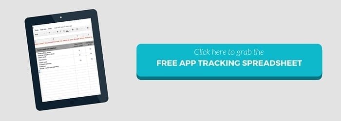 Grab the free app tracking spreadsheet!