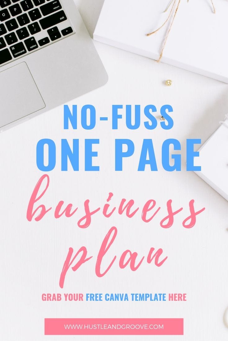 The No Fuss One-Page Business Plan - Hustle & Groove Pertaining To 1 Page Business Plan Templates Free