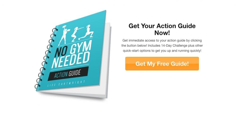 Landing page for No Gym Needed action guide